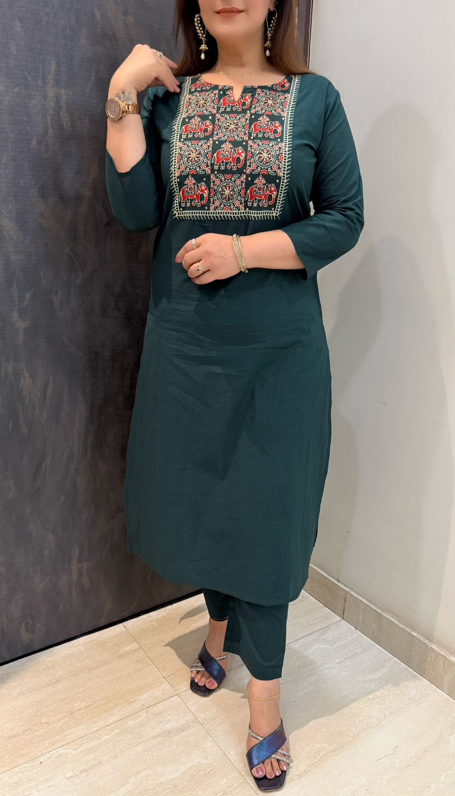 SDC-TVC-2250 Pure Cotton 3 Piece Kurti Set