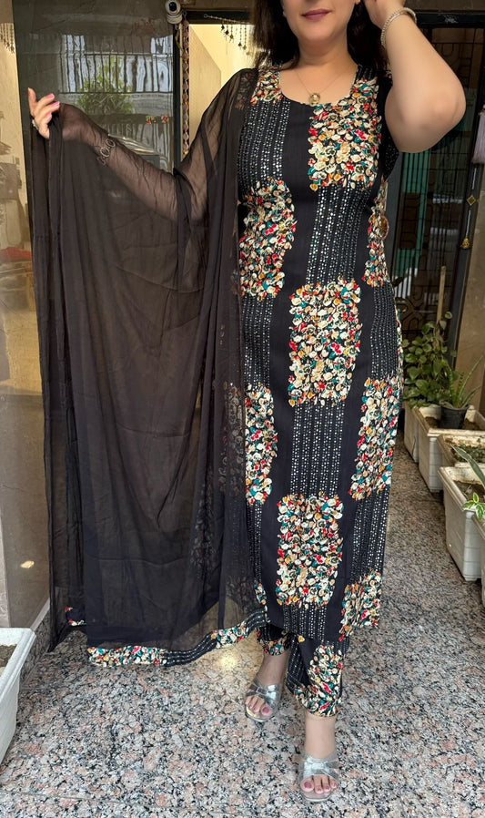 SDC-4743 Rayon 3 Piece Kurti Set