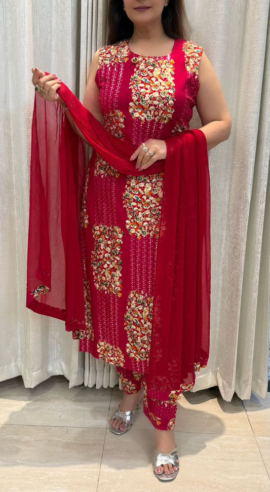 SDC-4744 Rayon 3 Piece Kurti Set