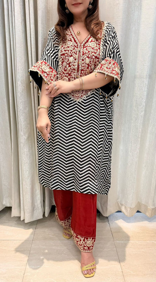 SDC-4745 Pure Crepe 2 Piece Chooga Co ord Set