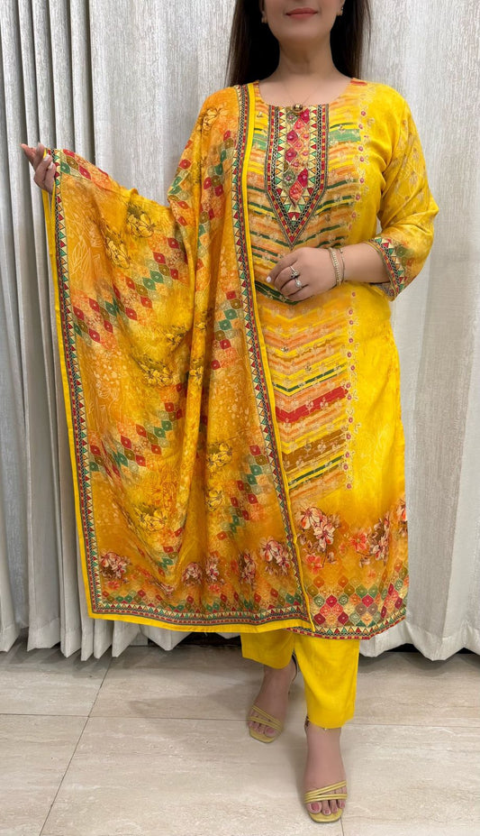 SDC-4808. Crepe 3 Piece Kurti Set