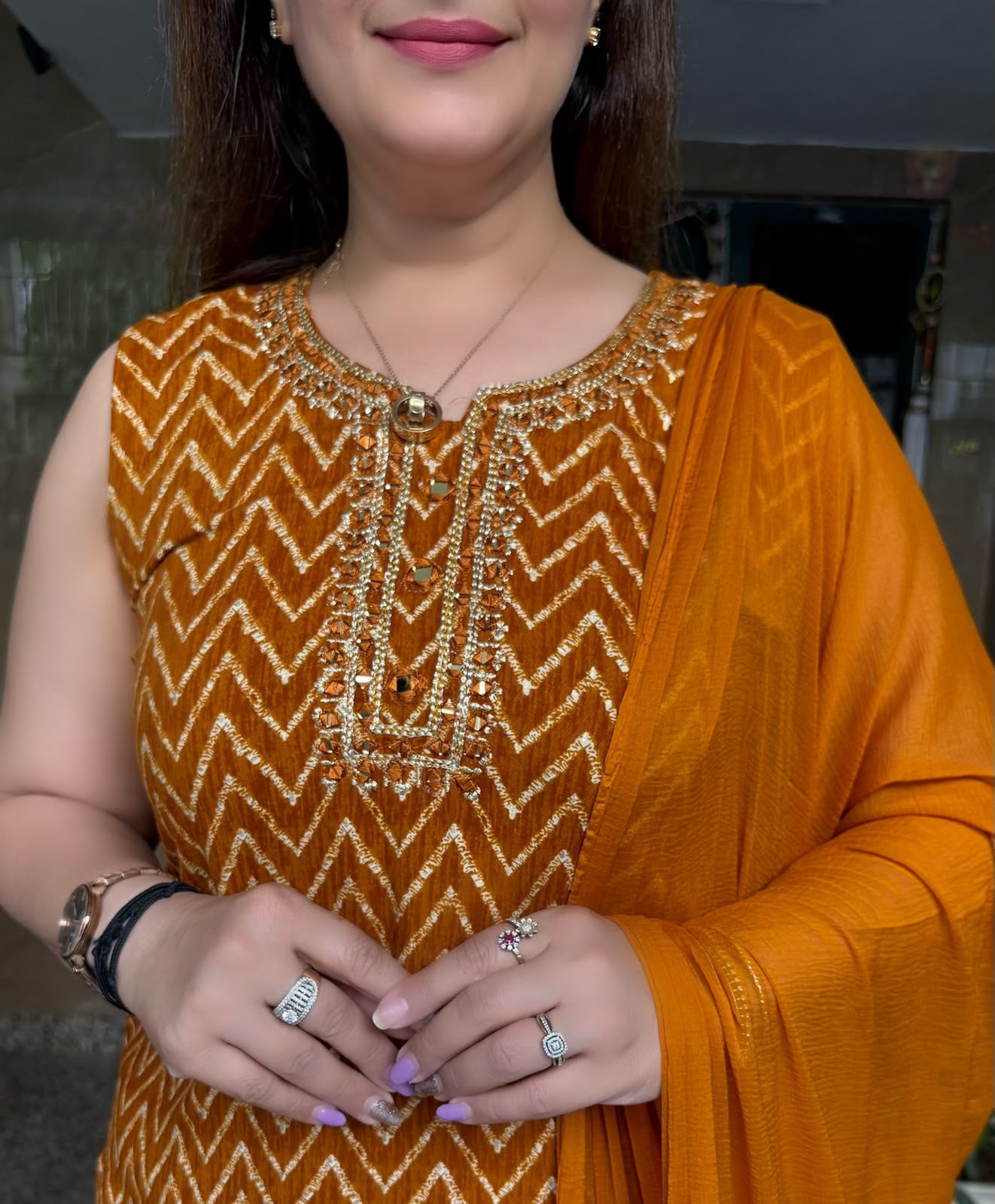 SDC-4868. Rayon 3 Piece Kurti Set