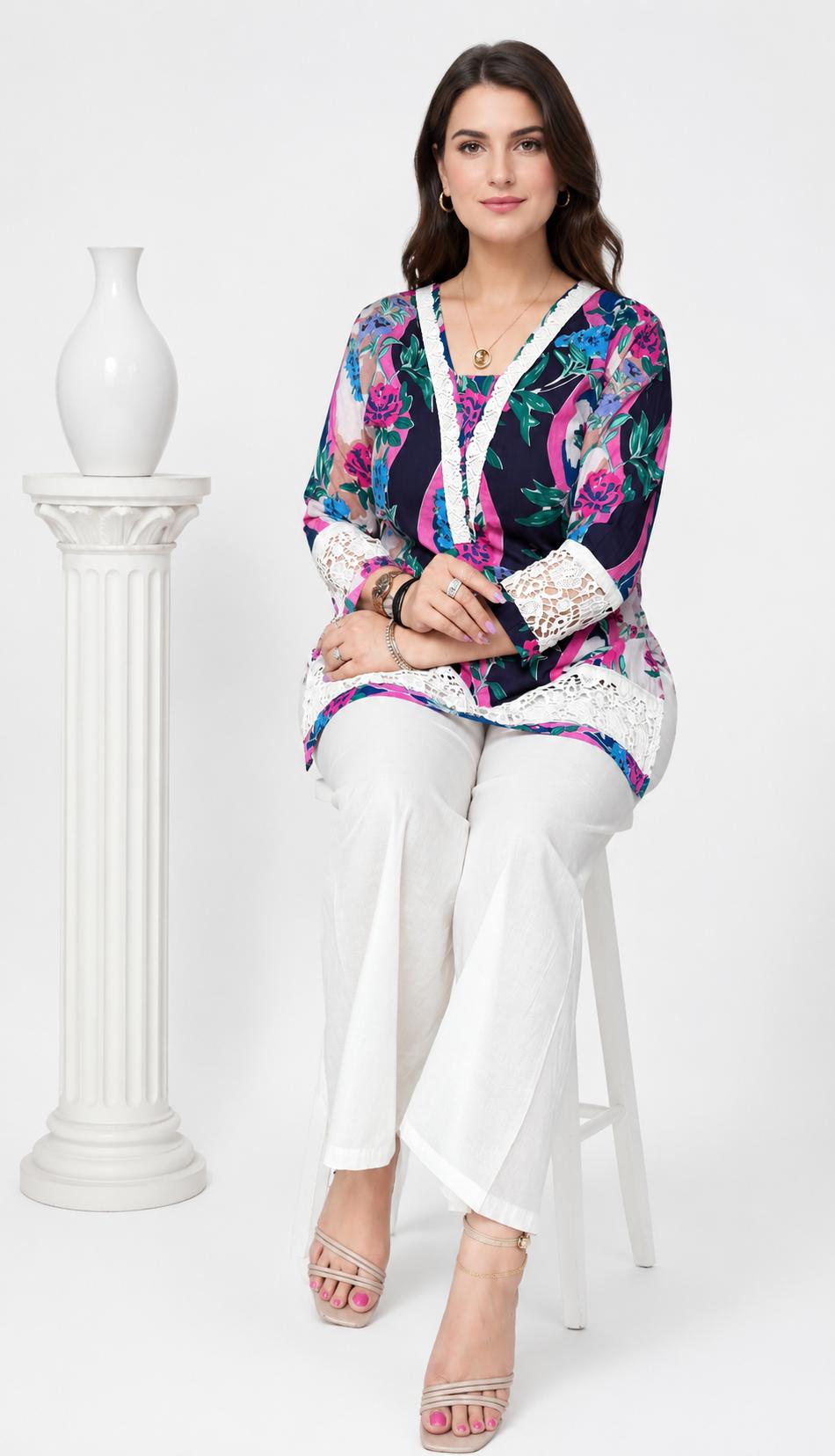 SDC-TVC-2266. Mul Cotton 2 Piece Co-ord Set