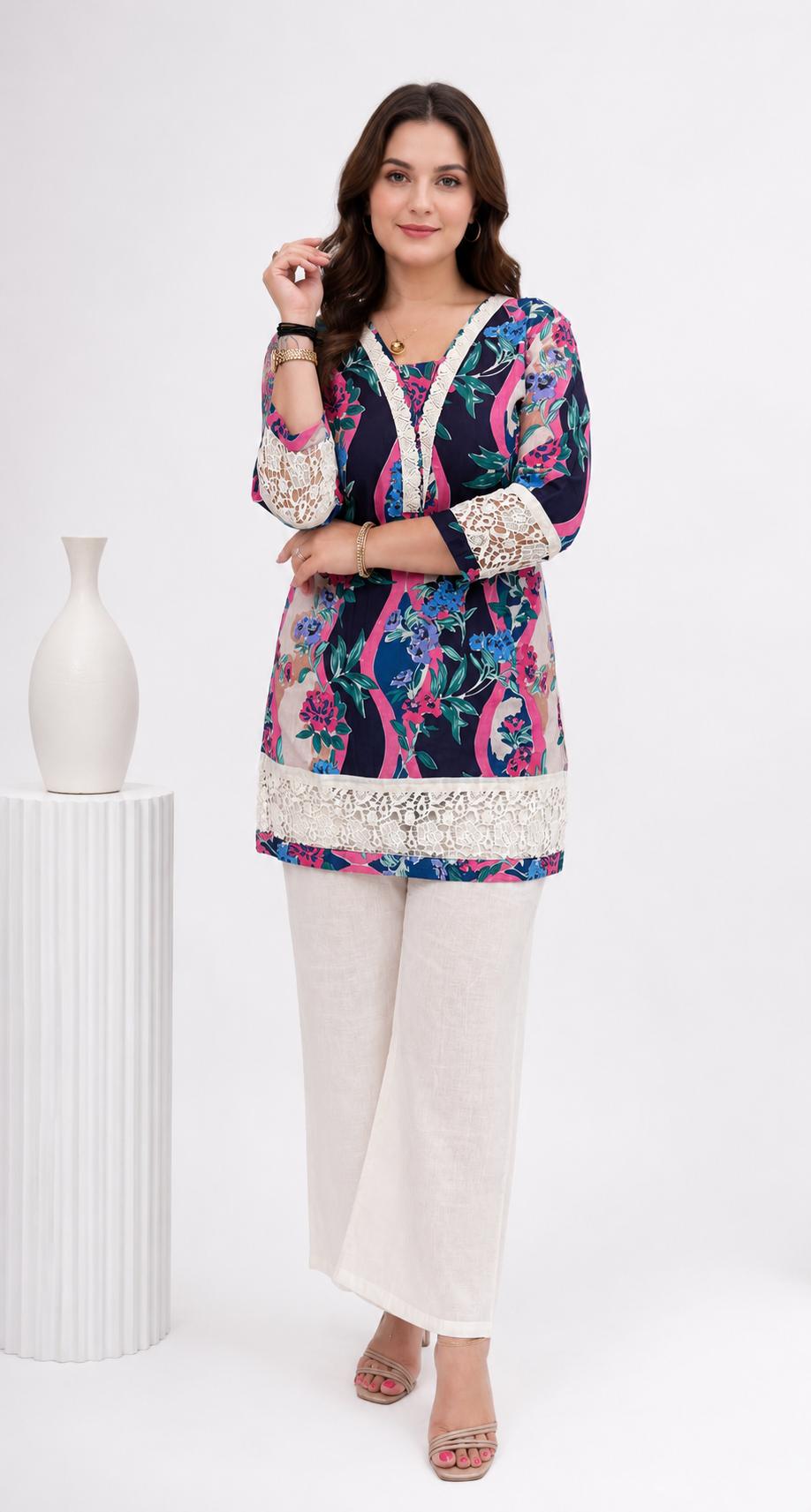 SDC-TVC-2266. Mul Cotton 2 Piece Co-ord Set