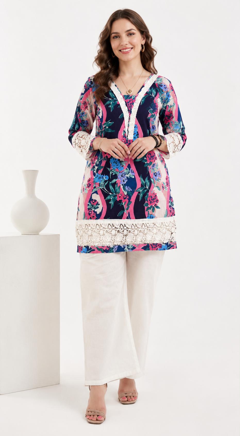 SDC-TVC-2266. Mul Cotton 2 Piece Co-ord Set