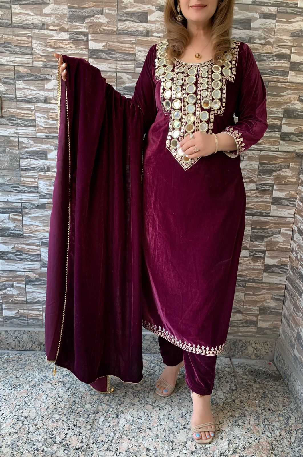 Warm Velvet Kurtis