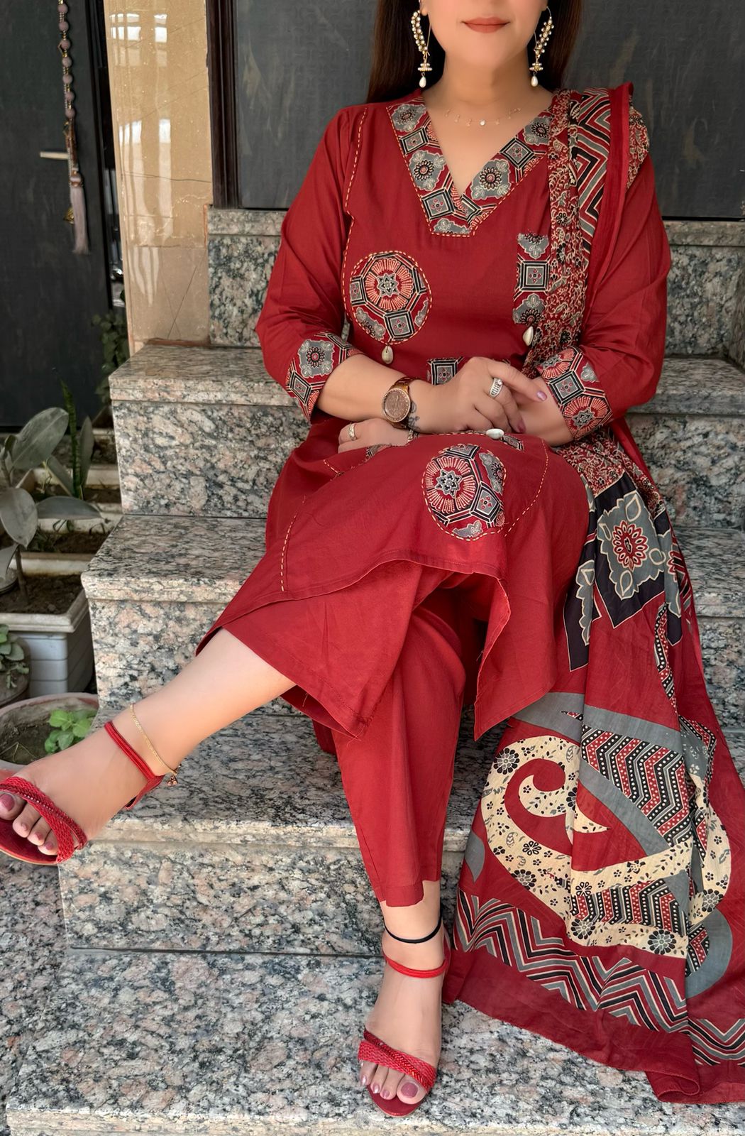 SDC-TVC-2249 Soft Cotton 3 Piece Kurti Set