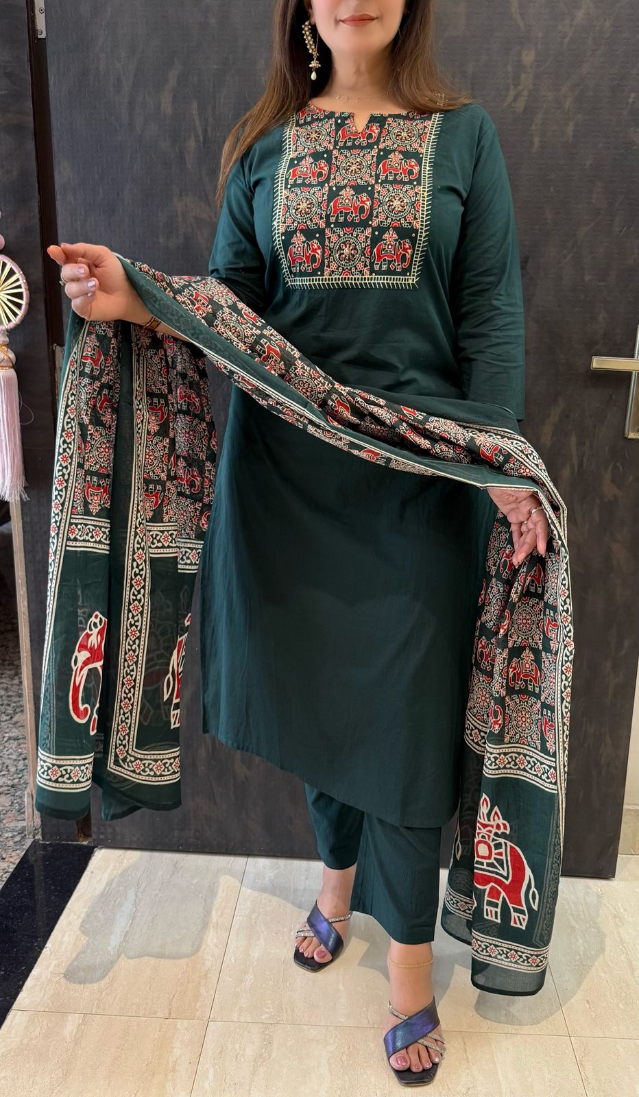 SDC-TVC-2250 Pure Cotton 3 Piece Kurti Set