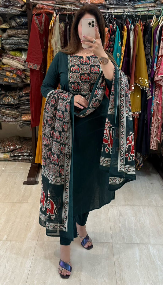SDC-TVC-2250 Pure Cotton 3 Piece Kurti Set