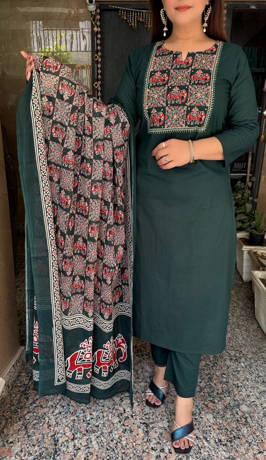 SDC-TVC-2250 Pure Cotton 3 Piece Kurti Set