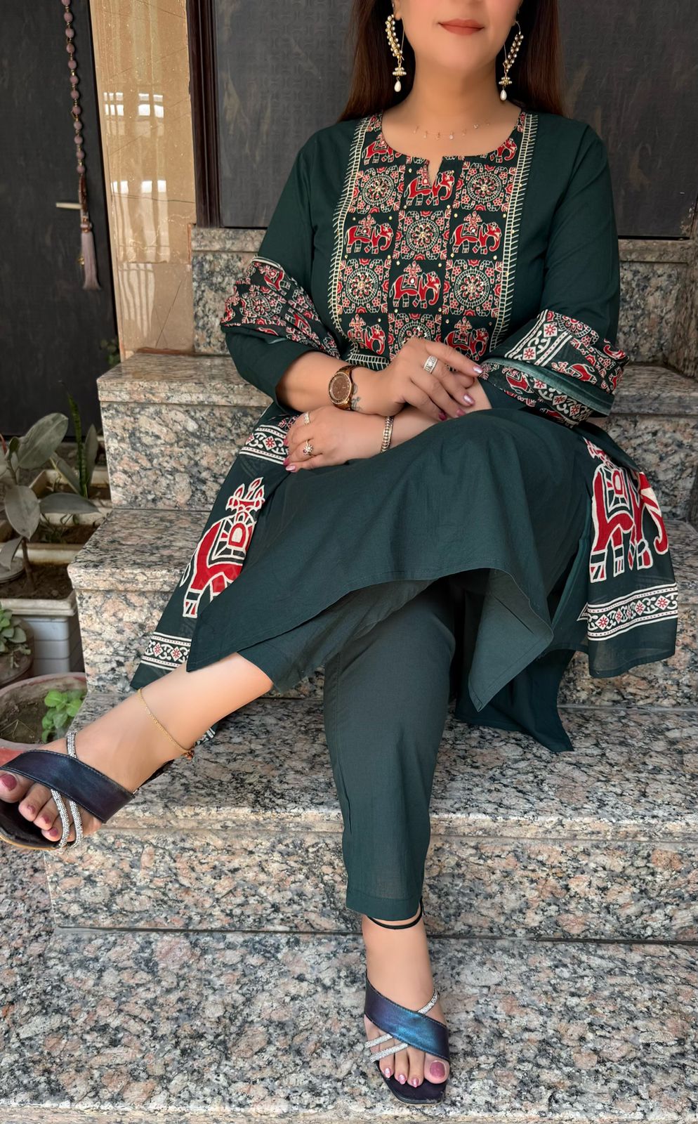 SDC-TVC-2250 Pure Cotton 3 Piece Kurti Set