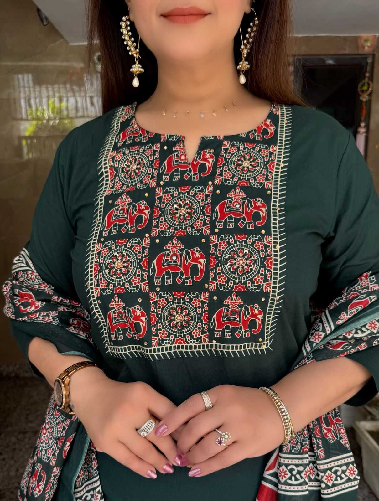 SDC-TVC-2250 Pure Cotton 3 Piece Kurti Set