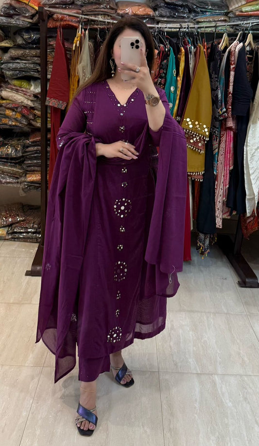 SDC-TVC-2247 Pure Mul Cotton 3 Piece Kurti Set