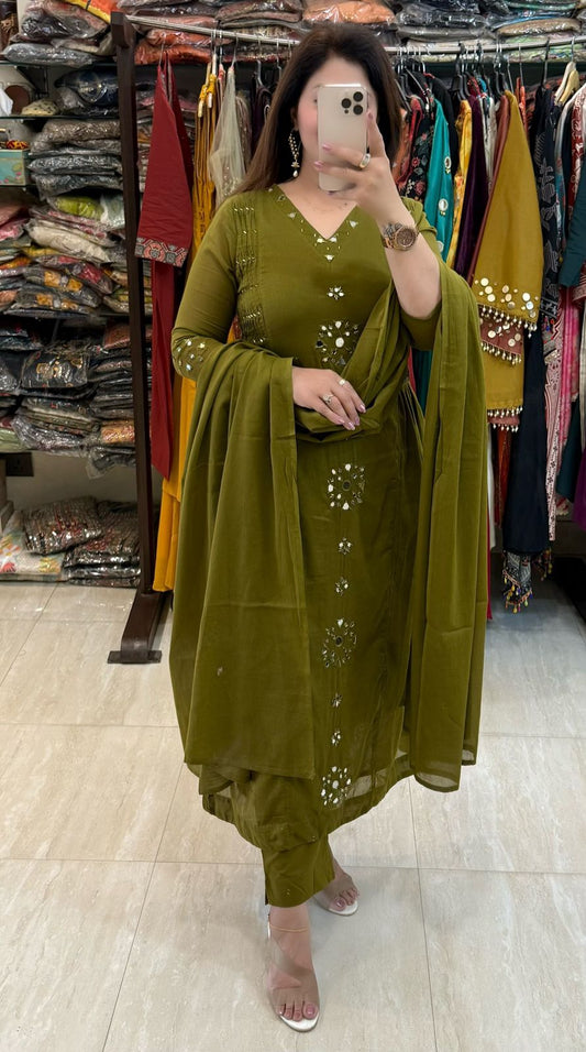 SDC-TVC-2248 Pure Mul Cotton 3 Piece Kurti Set
