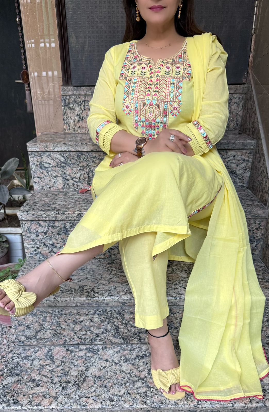 SDC-4732 Soft Mul Cotton 3 Piece Kurti Set