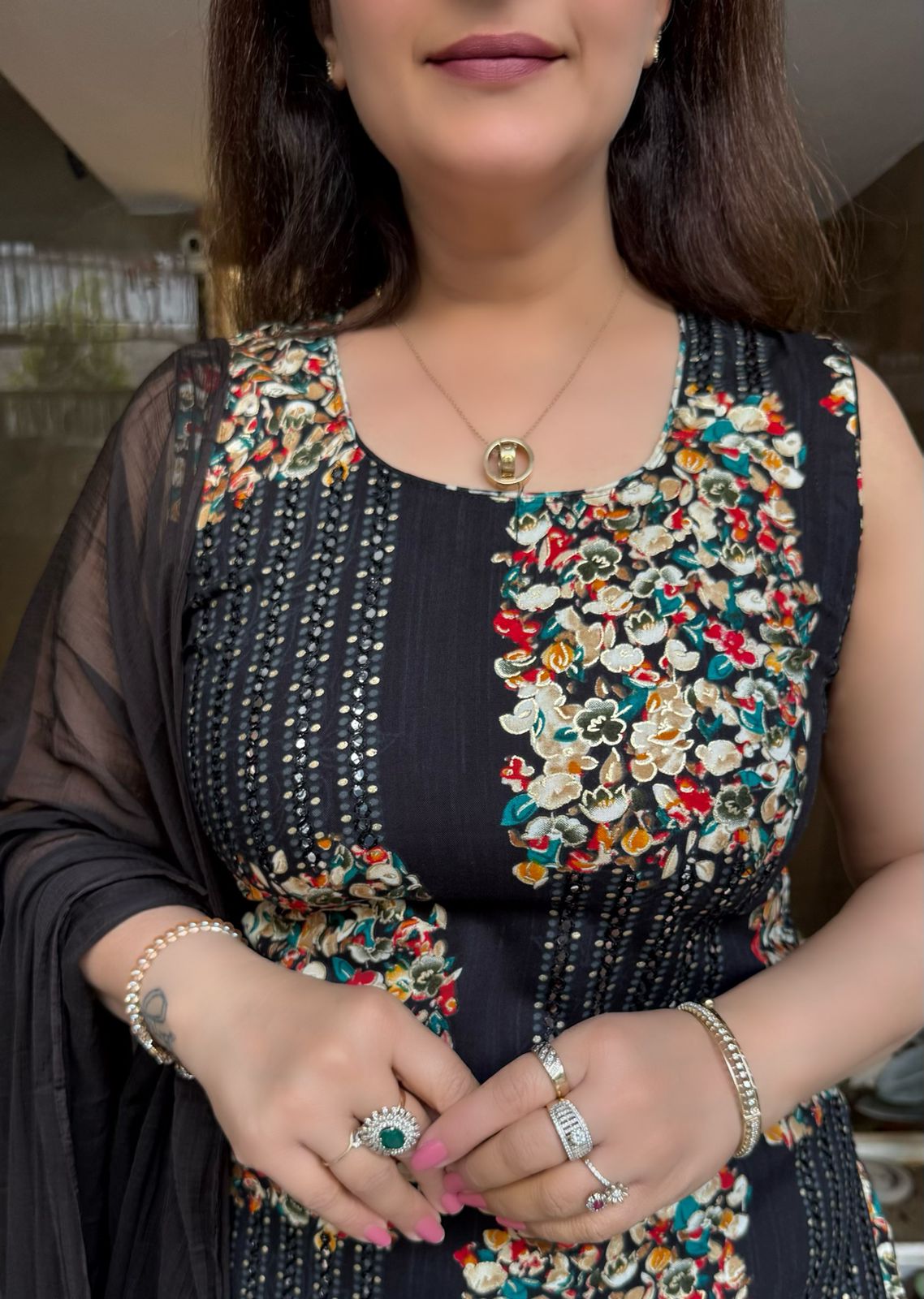 SDC-4743 Rayon 3 Piece Kurti Set