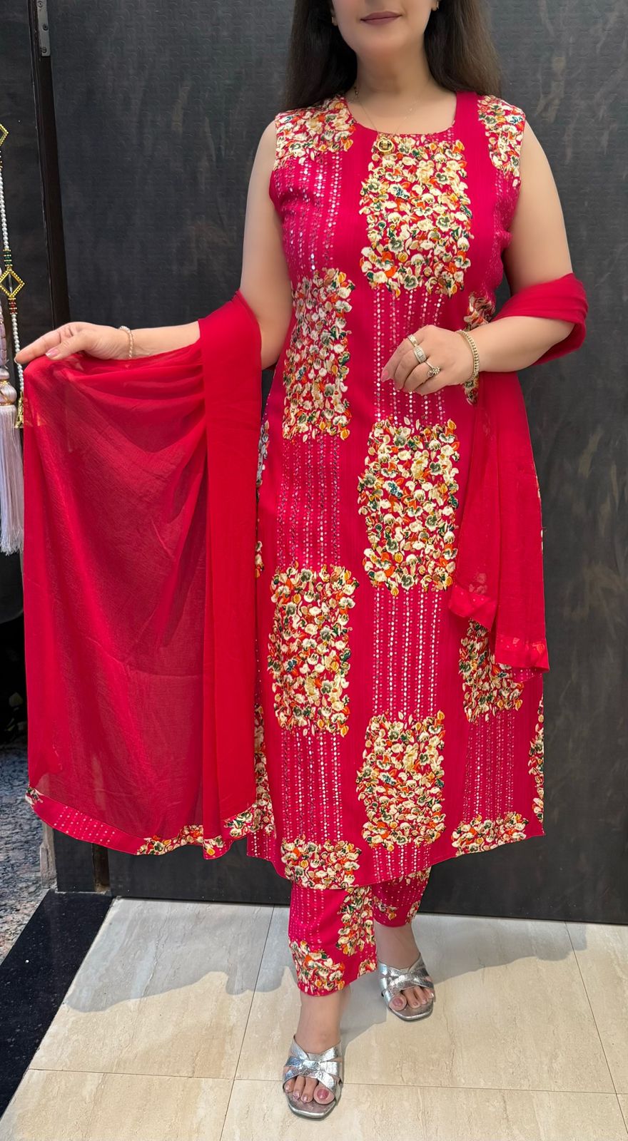 SDC-4744 Rayon 3 Piece Kurti Set