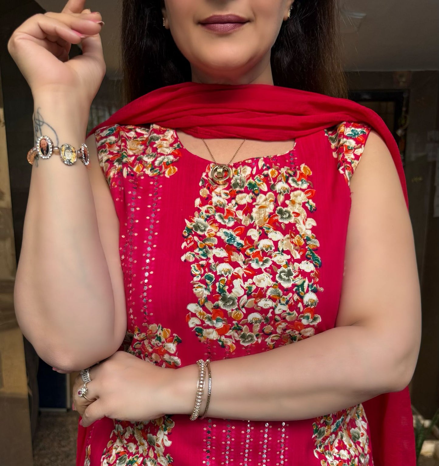 SDC-4744 Rayon 3 Piece Kurti Set
