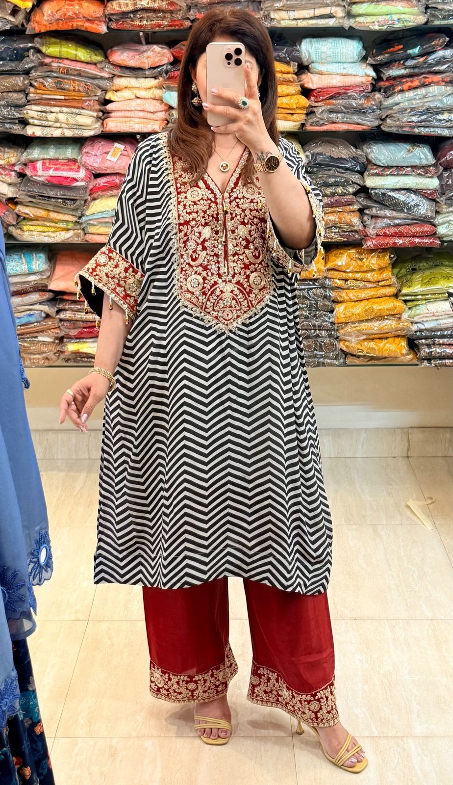 SDC-4745 Pure Crepe 2 Piece Chooga Co ord Set