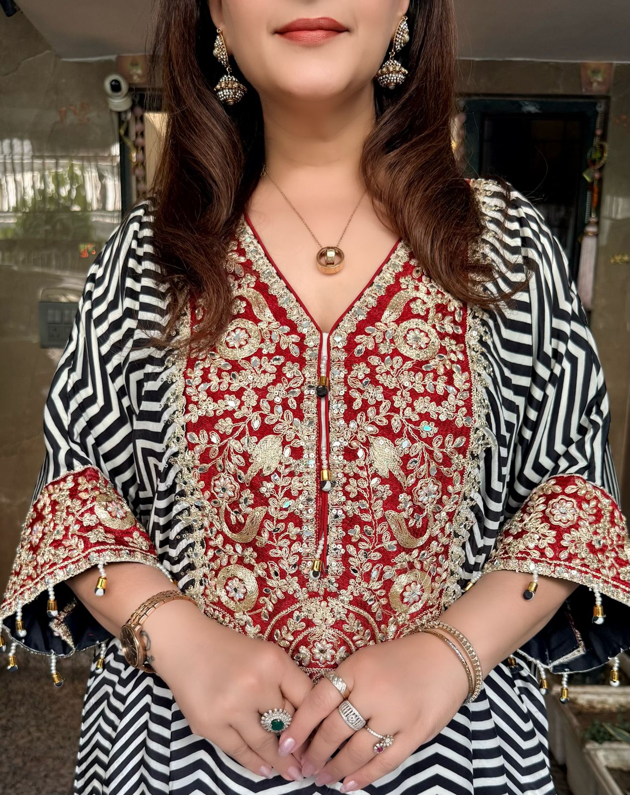SDC-4745 Pure Crepe 2 Piece Chooga Co ord Set