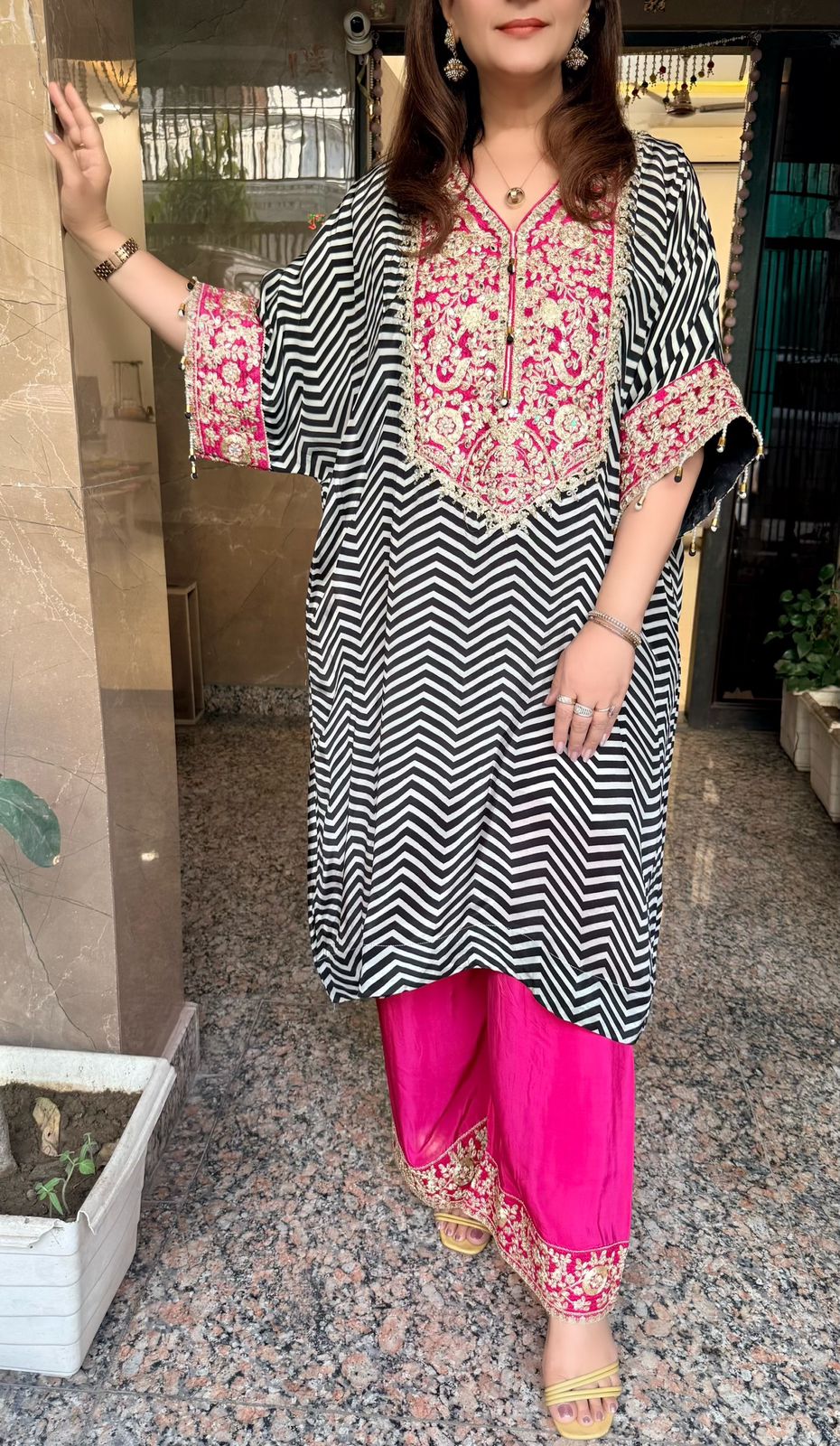 SDC-4746 Pure Crepe 2 Piece Chooga Co ord Set