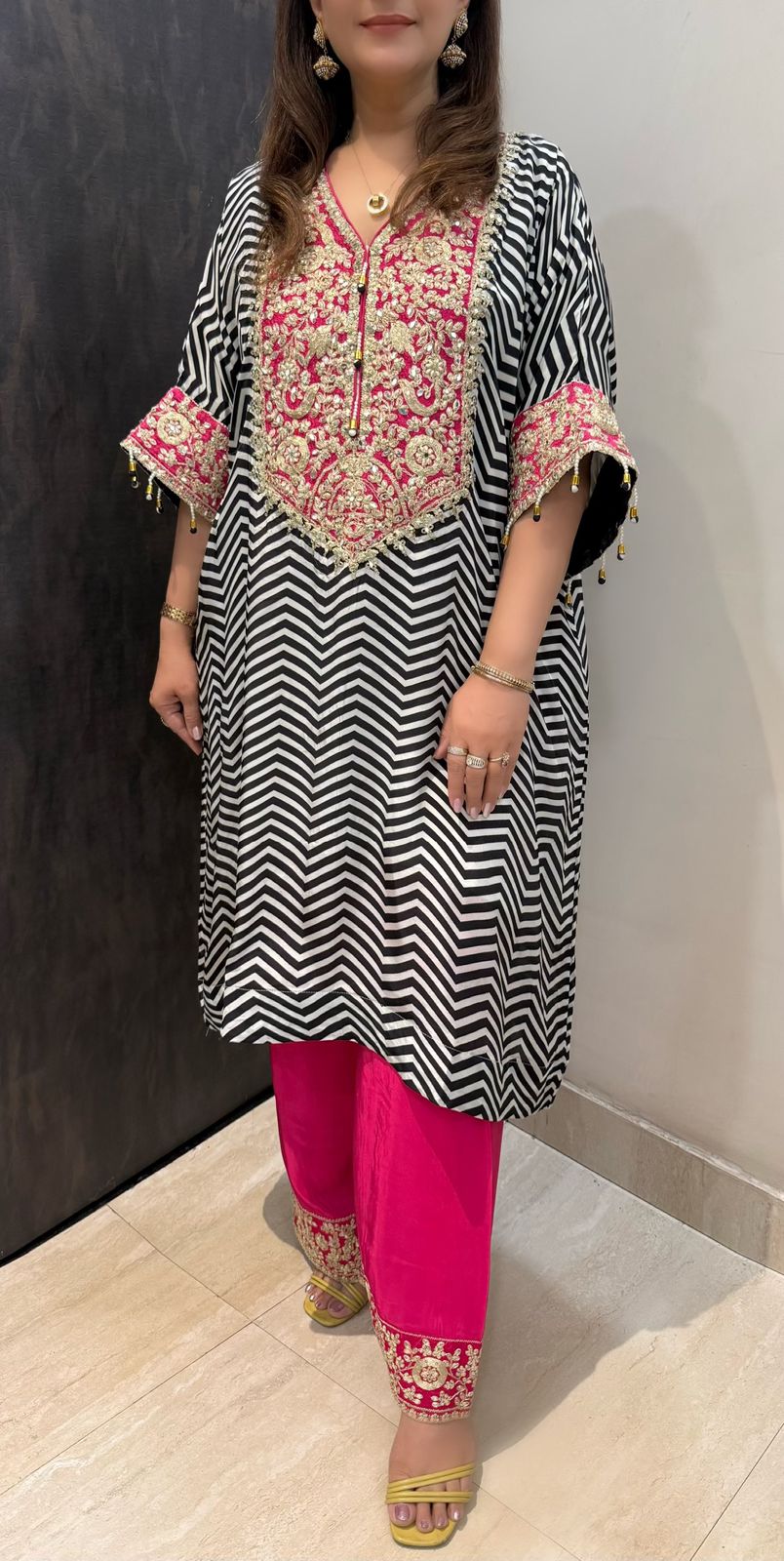 SDC-4746 Pure Crepe 2 Piece Chooga Co ord Set