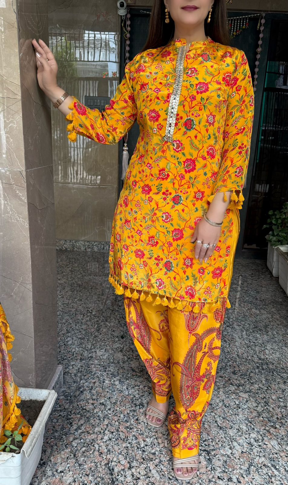 SDC-4750 Pure Crepe 3 Piece Lining Kurti Set
