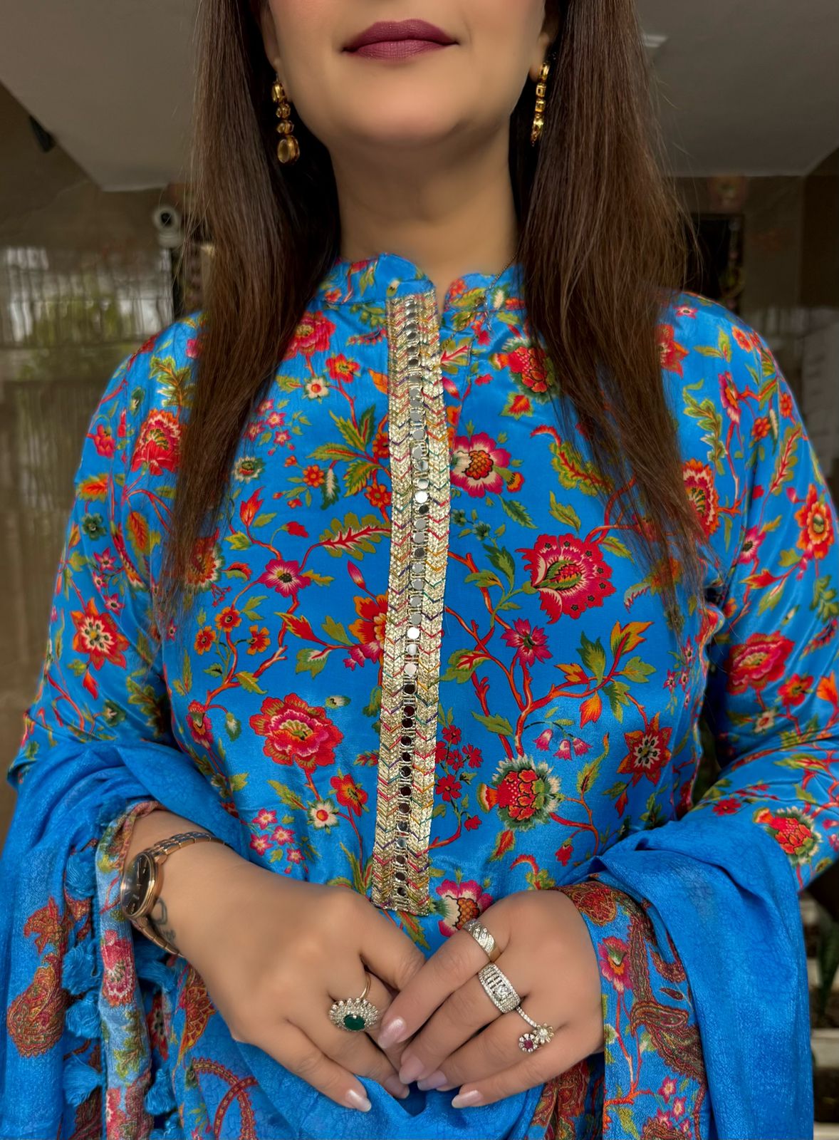 SDC-4752 Pure Crepe 3 Piece Lining Kurti Set