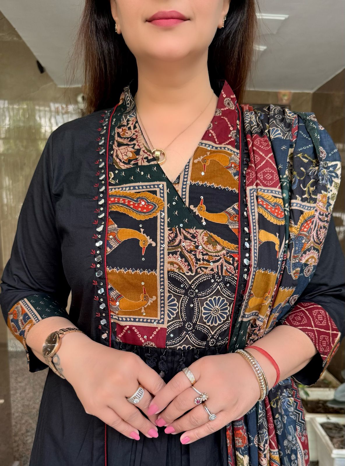 SDC-4753. Pure Cotton 3 Piece Kurti Set
