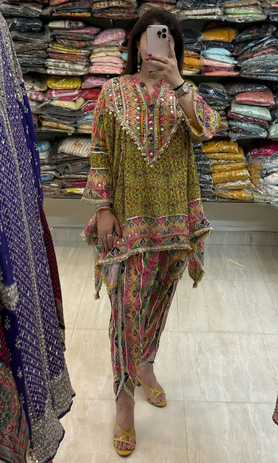 SDC-4758.Digital Print 2 Piece Choga Set