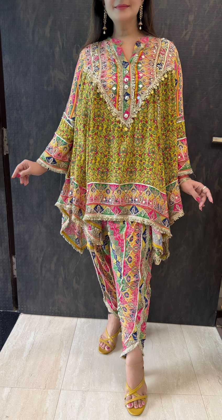 SDC-4758.Digital Print 2 Piece Choga Set