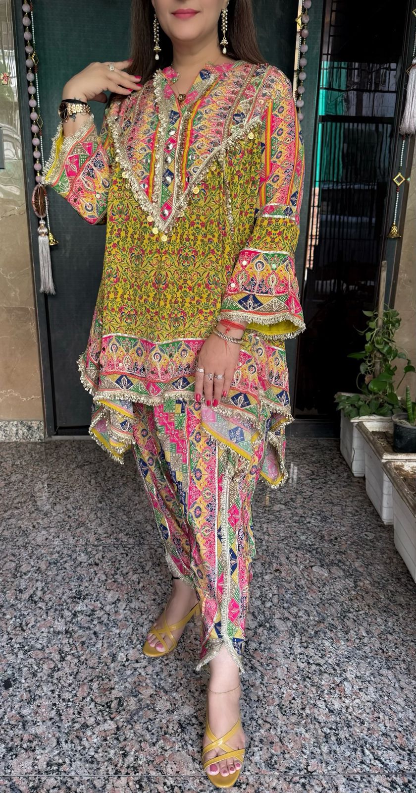 SDC-4758.Digital Print 2 Piece Choga Set