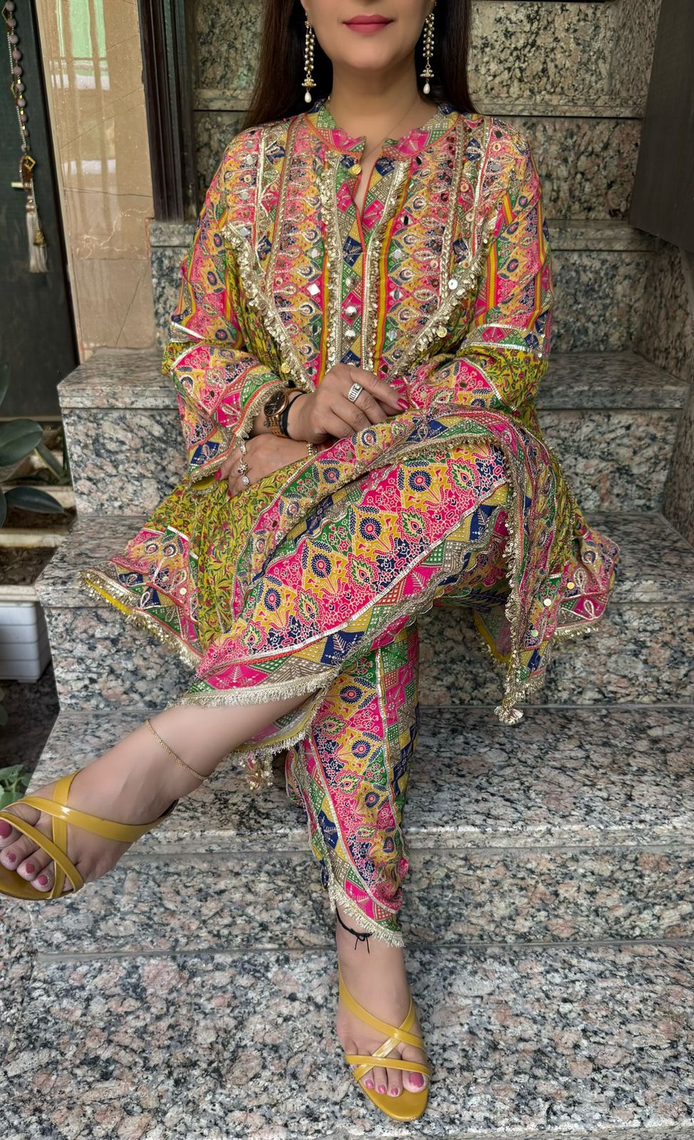 SDC-4758.Digital Print 2 Piece Choga Set