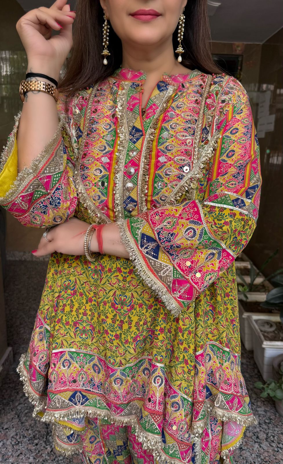 SDC-4758.Digital Print 2 Piece Choga Set