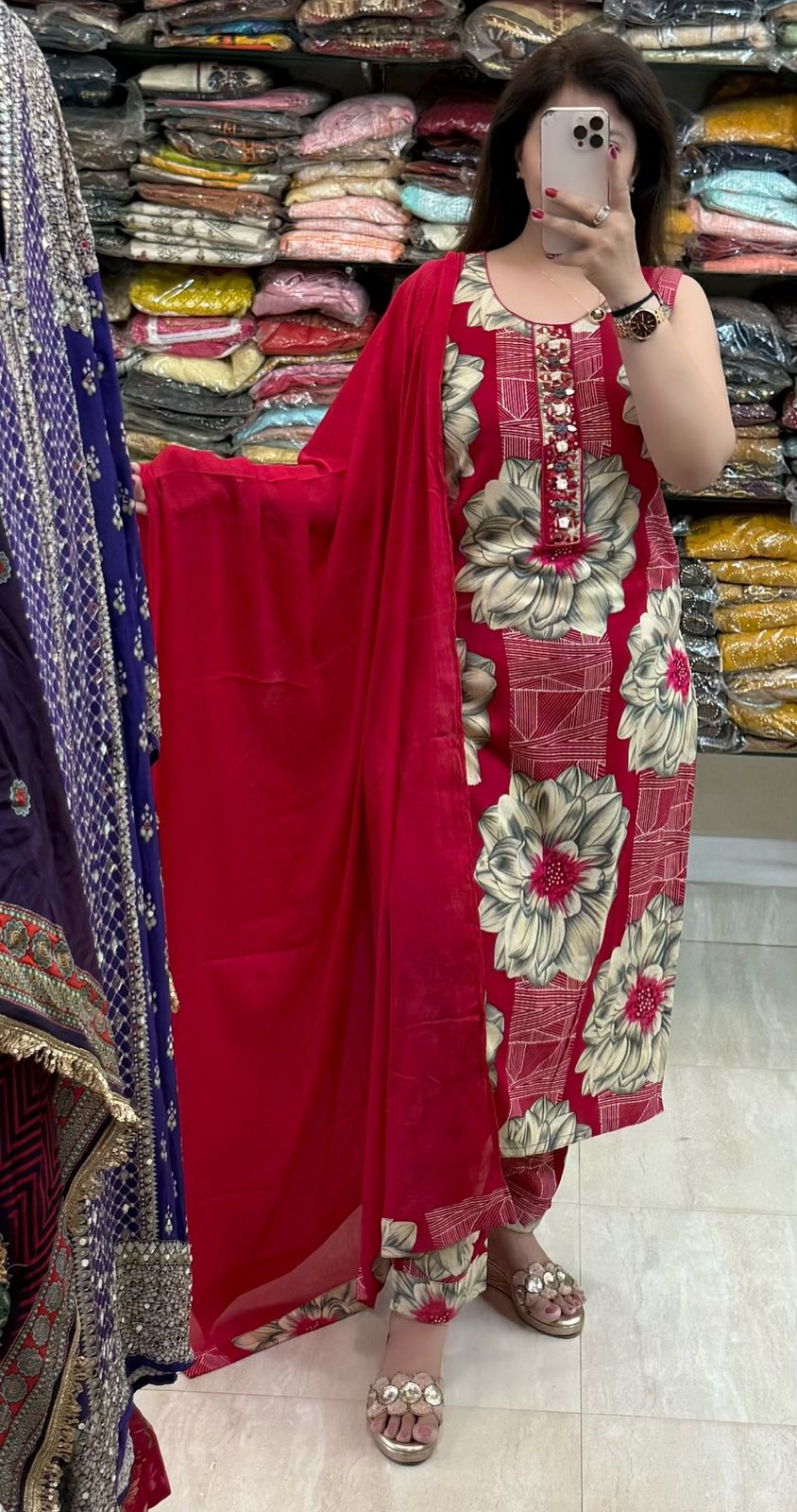 SDC-4766. rayon 3 Piece Kurti Set
