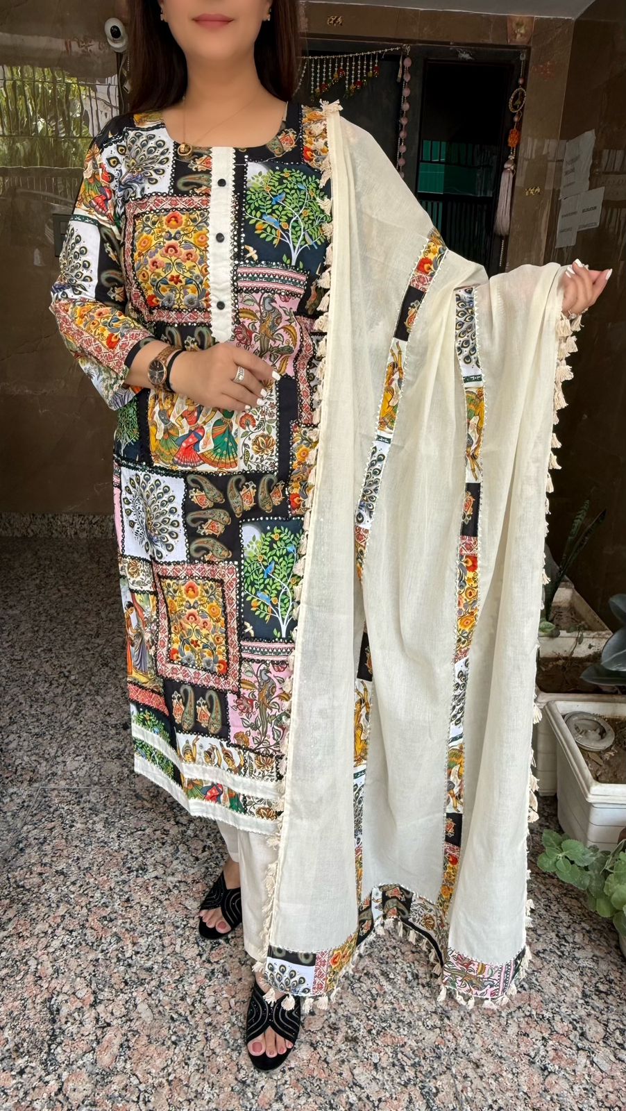 SDC-4780 Mul Cotton 3 Piece Kurti Set