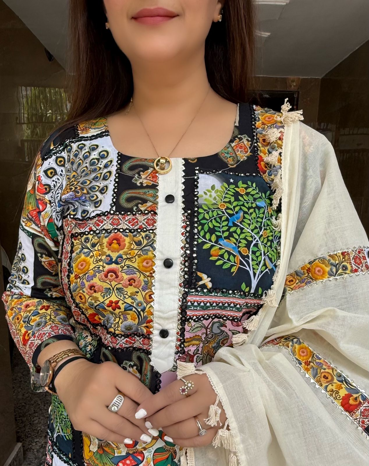SDC-4780 Mul Cotton 3 Piece Kurti Set
