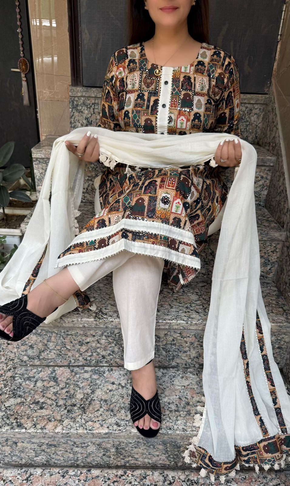 SDC-4781 Mul Cotton 3 Piece Kurti Set