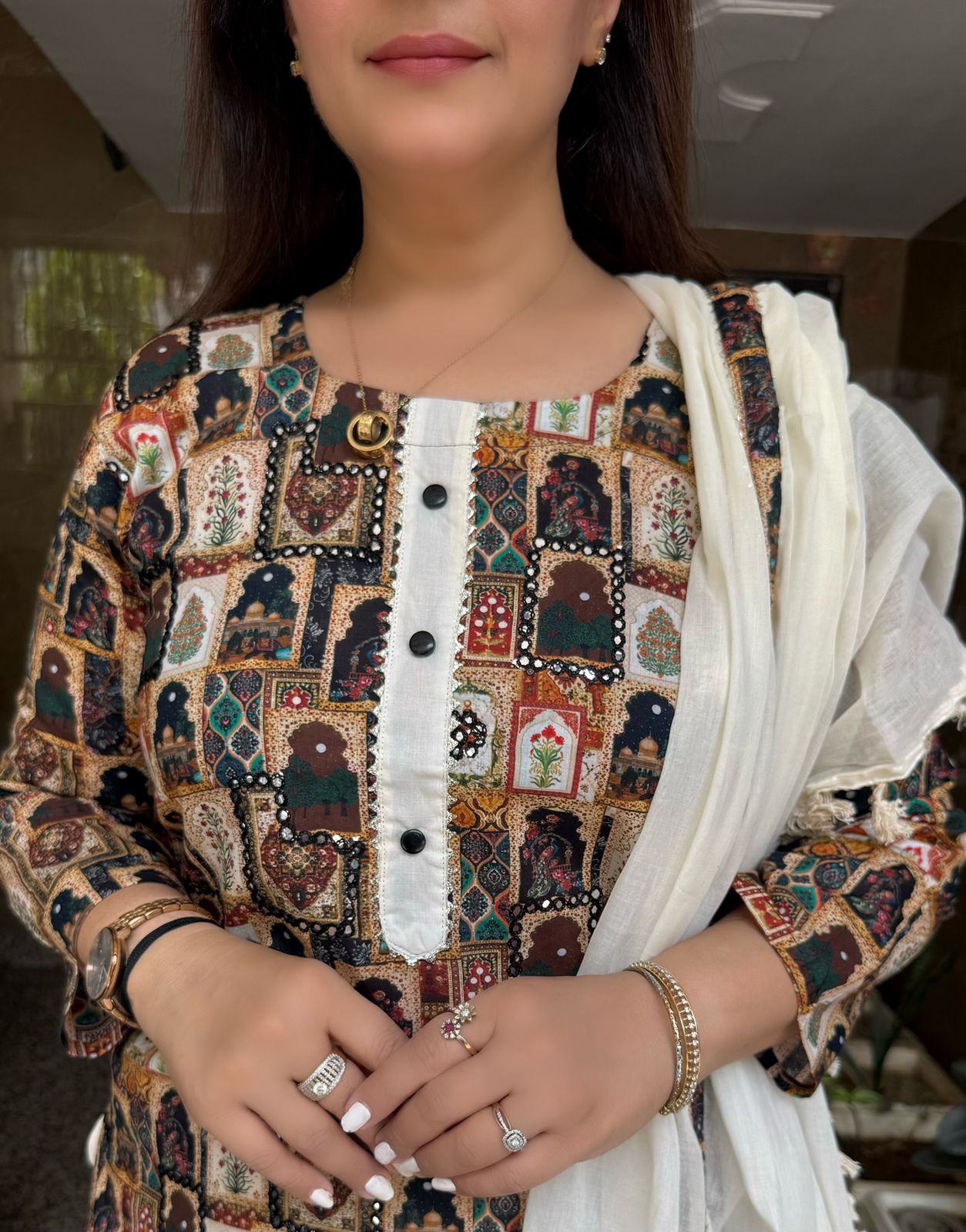 SDC-4781 Mul Cotton 3 Piece Kurti Set