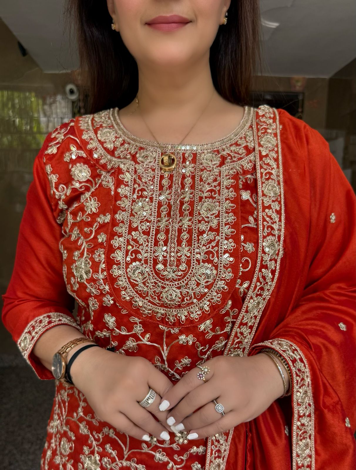 SDC-4782 Vichitra Silk 3 Piece Kurti set