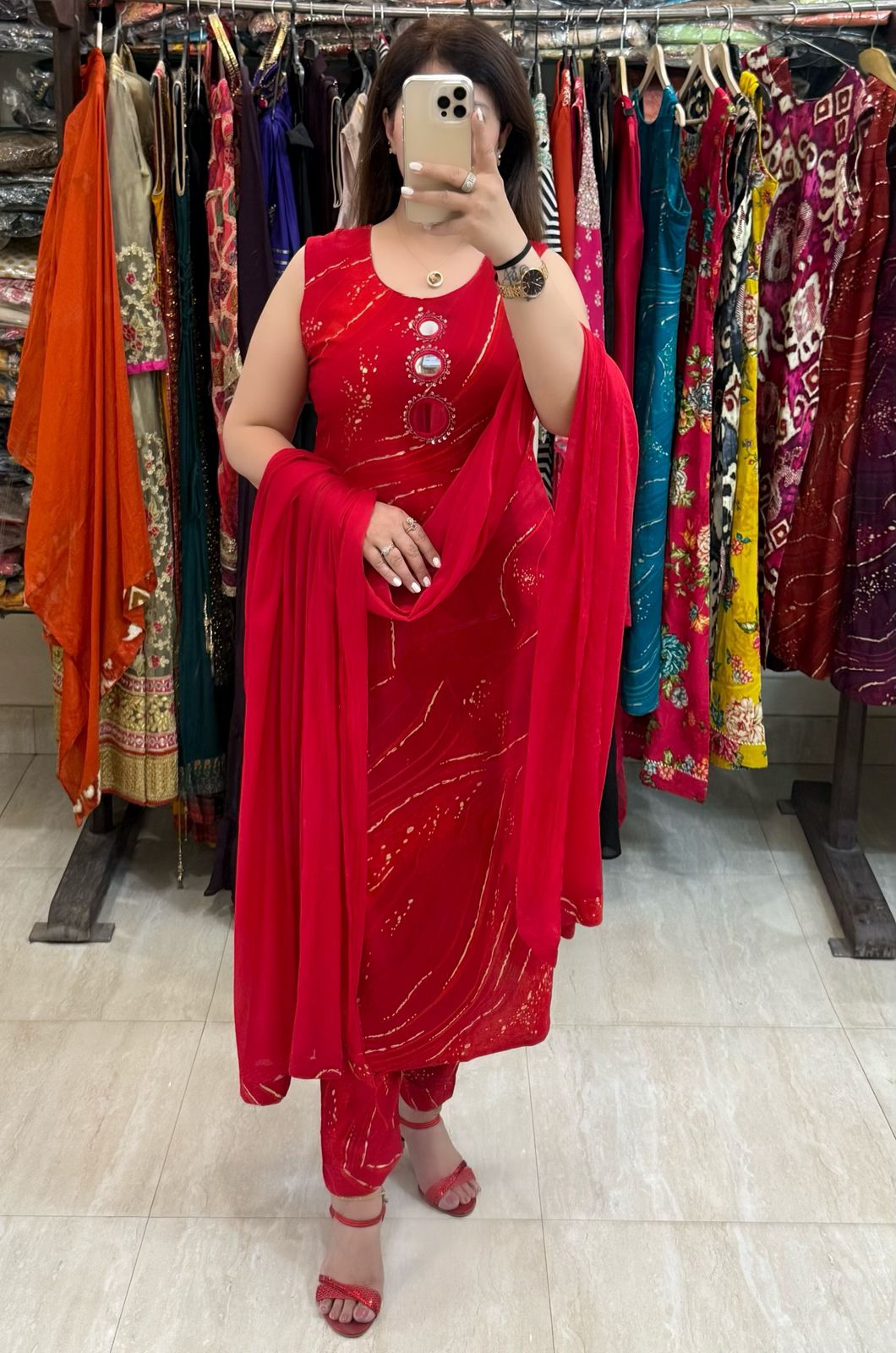 SDC-4790. Rayon 3 Piece kurti Set
