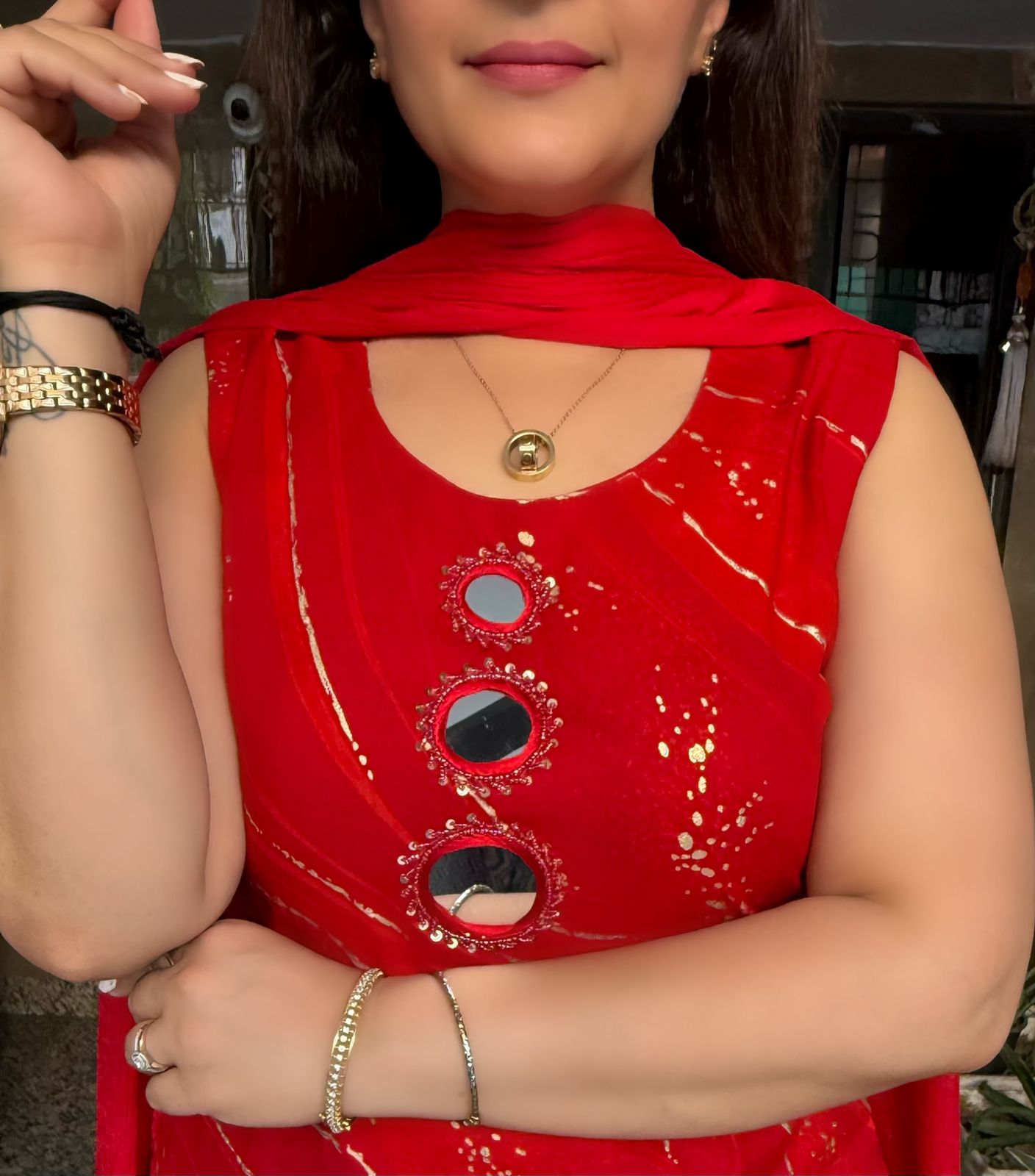 SDC-4790. Rayon 3 Piece kurti Set