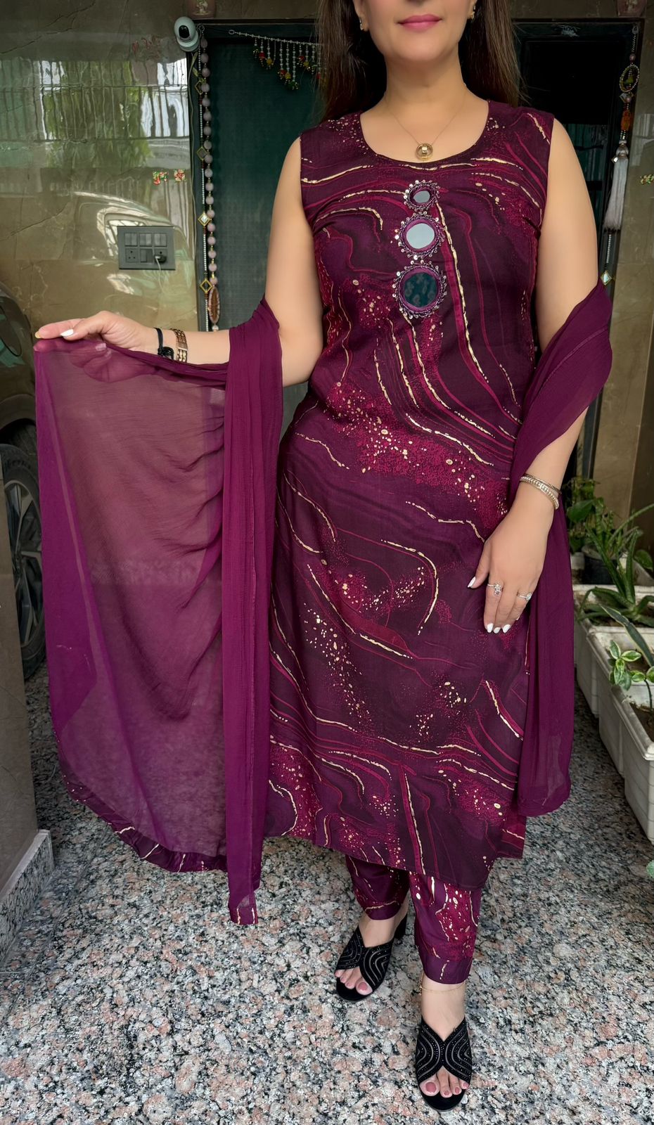 SDC-4791. Rayon 3 Piece Kurti Set