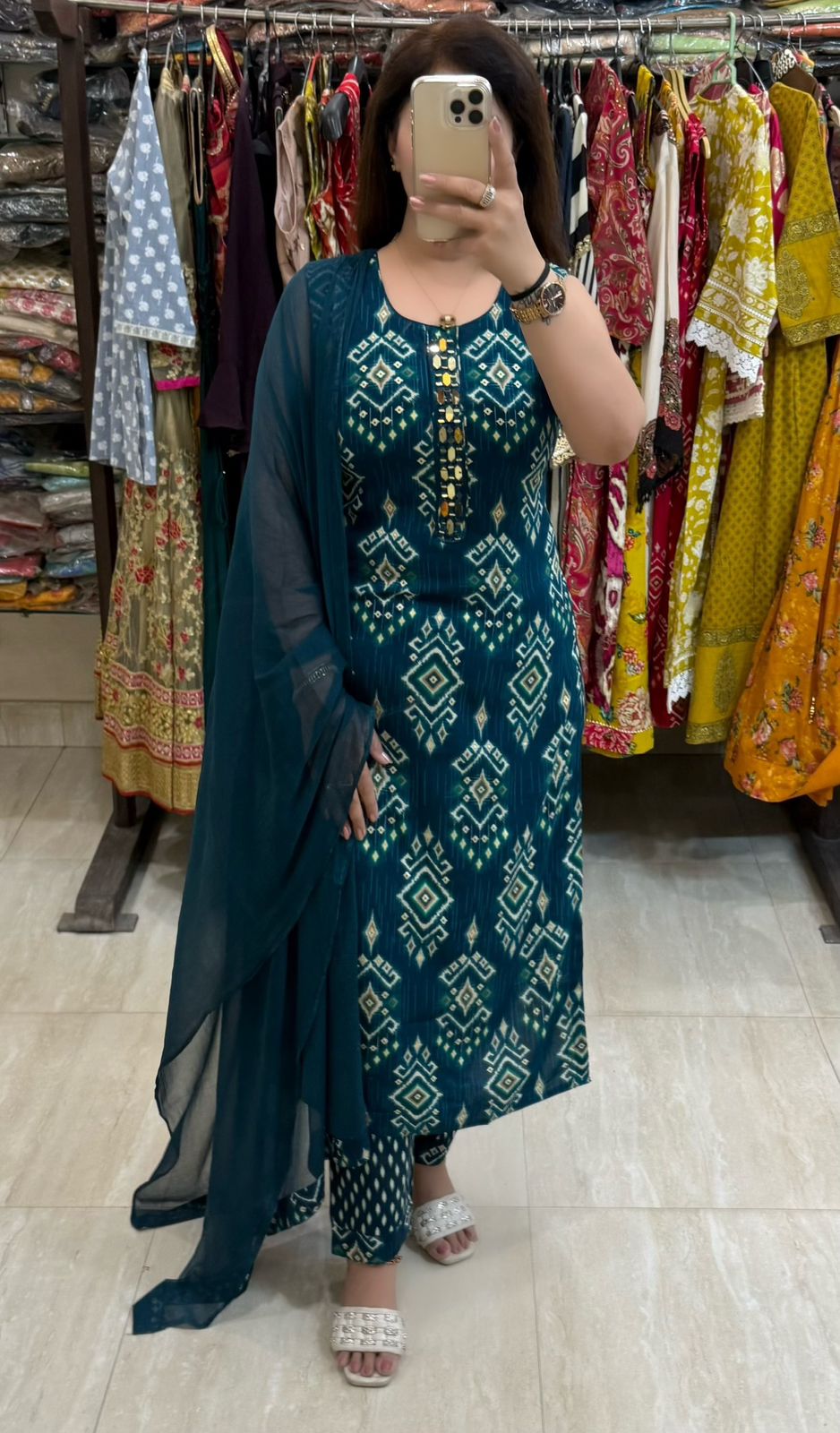 SDC-4803. Rayon 3 Piece Kurti Set