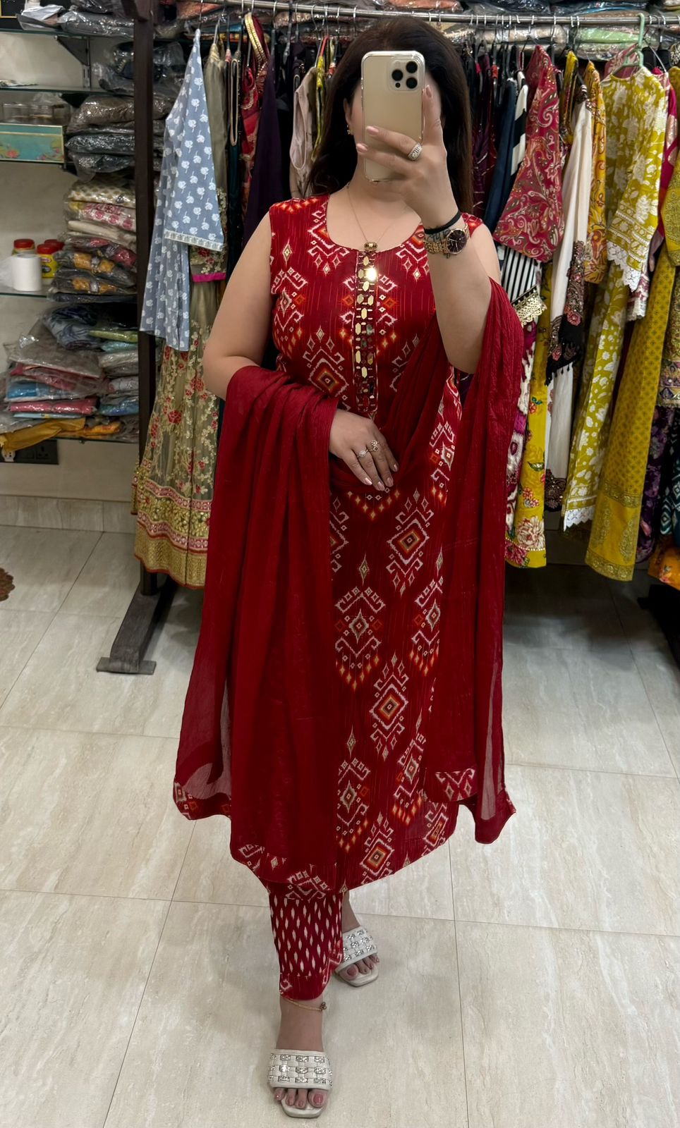 SDC-4805. Rayon 3 Piece Kurti Set