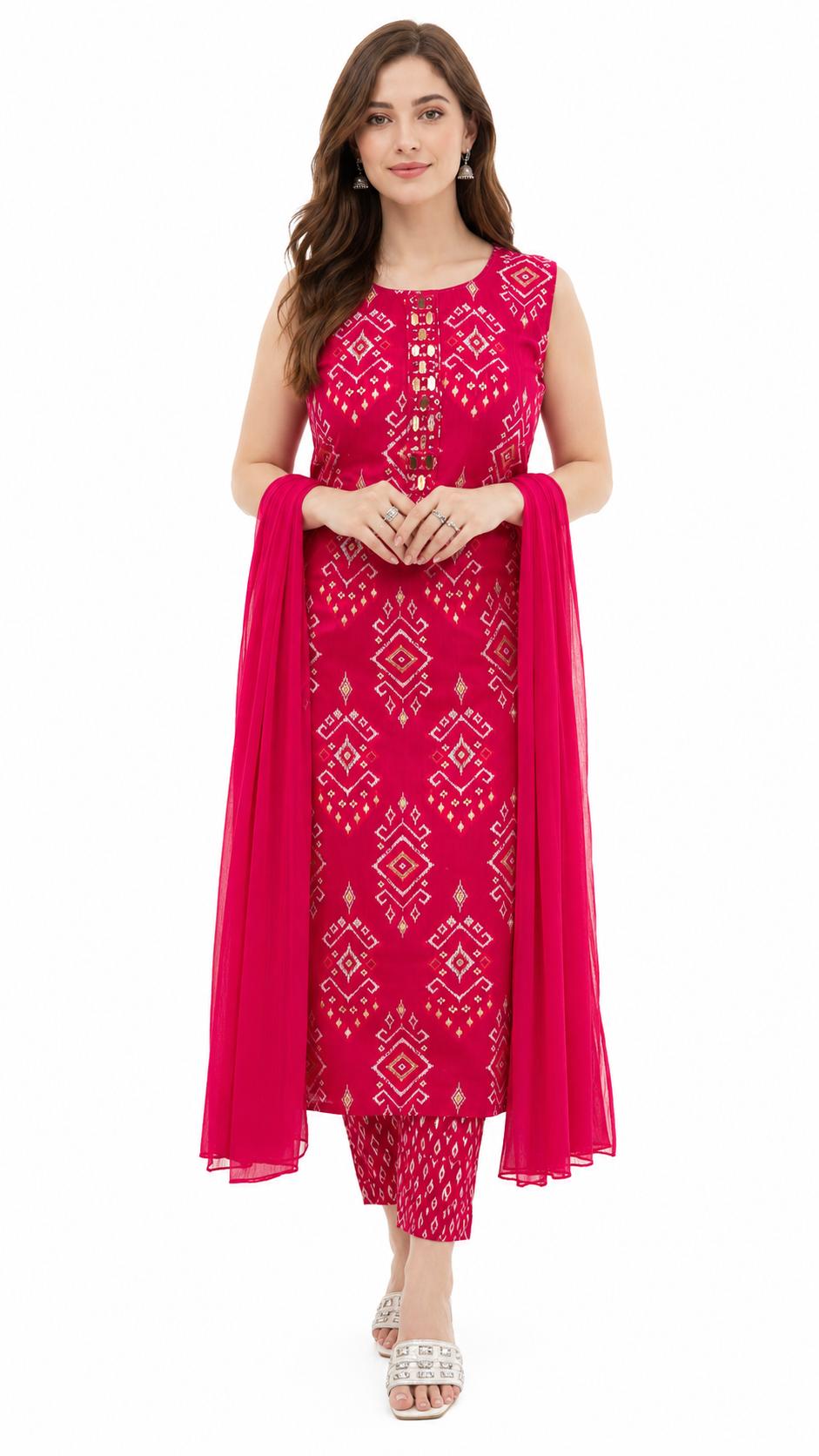 SDC-4806. Rayon 3 Piece Kurti Set