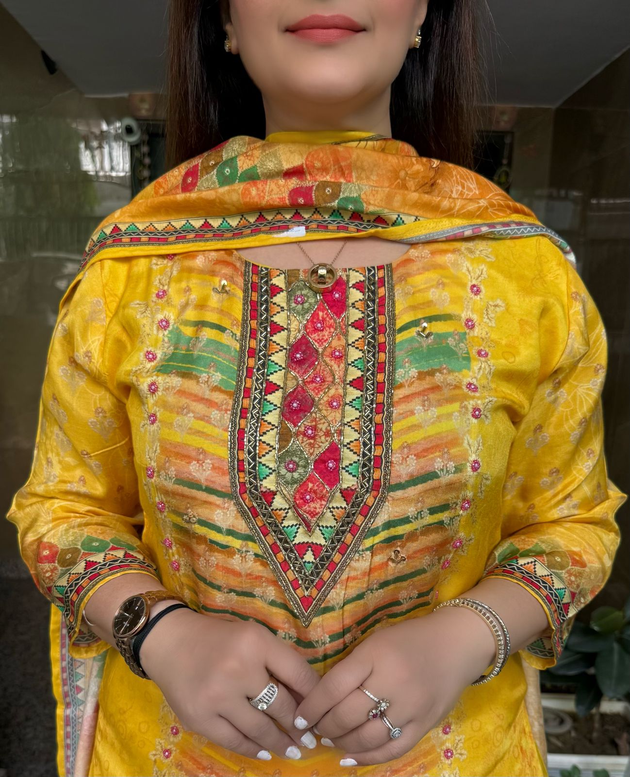 SDC-4808. Crepe 3 Piece Kurti Set