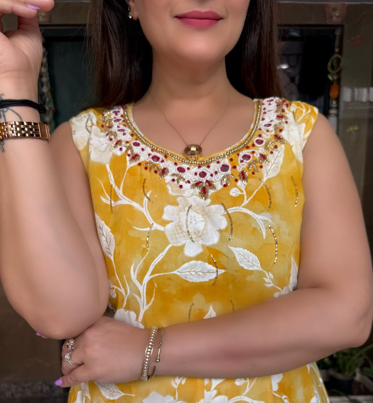 SDC-4812. Rayon 3 Piece Anarkali Set