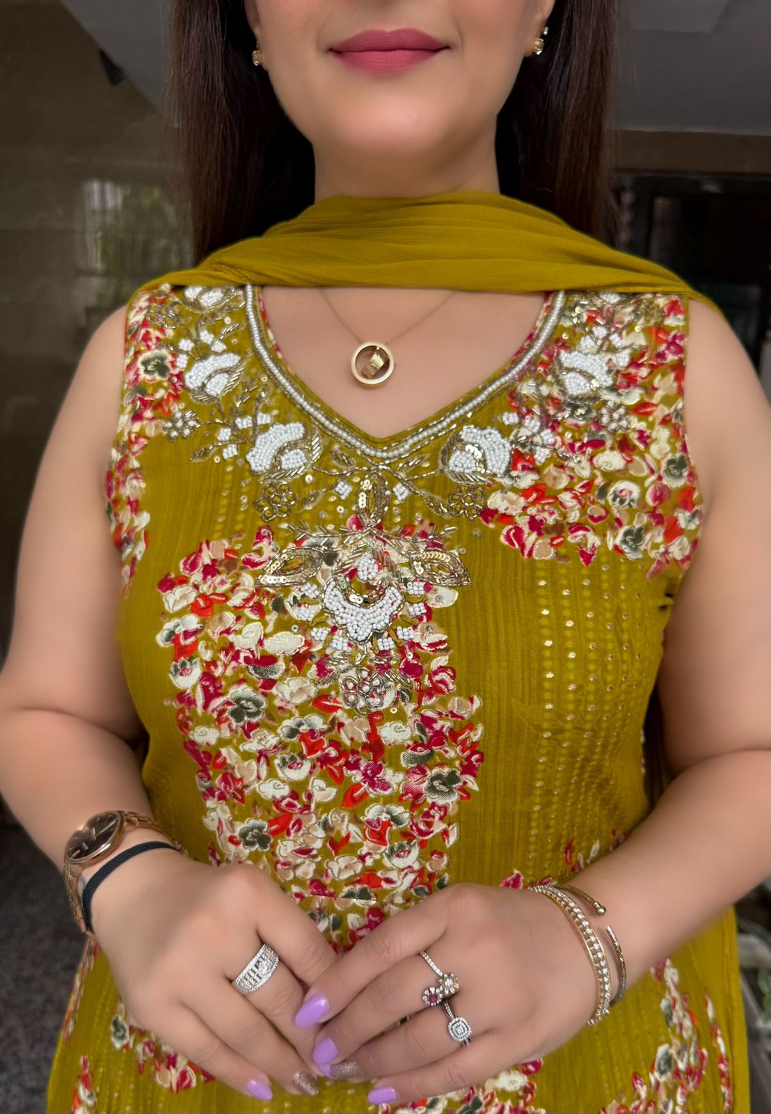 SDC-4814. Rayon 3 Piece Anarkali Set