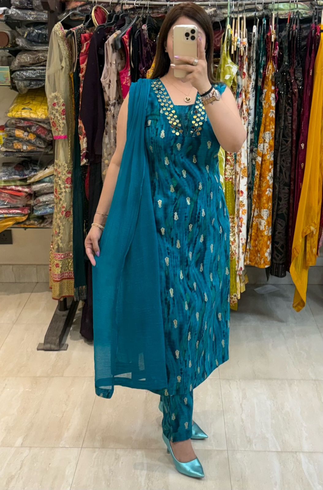 SDC-4821. Rayon 3 Piece Kurti Set